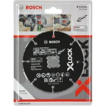 BOSCH Δίσκος Κοπής X-LOCK Carbide Multi Wheel 115mm 2608619283