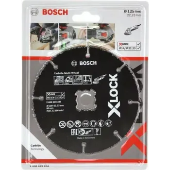 BOSCH Δίσκος Κοπής X-LOCK Carbide Multi Wheel 125mm 2608619284