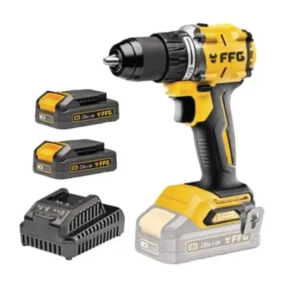 FF GROUP ΚΡΟΥΣΤΙΚΟ ΔΡΑΠΑΝΟΚΑΤΣΑΒΙΔΟ ΜΠΑΤΑΡΙΑΣ HD 60 18V PRO -2x2,0Ah D00519