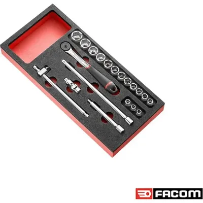 FACOM  Set με Καρυδάκια 3/8   - 1/2    MODM.J161-36PB