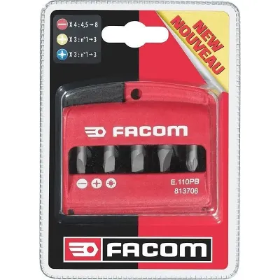 FACOM Set με 10 μύτες και αντάπτορα EF.6P1 E.110PB