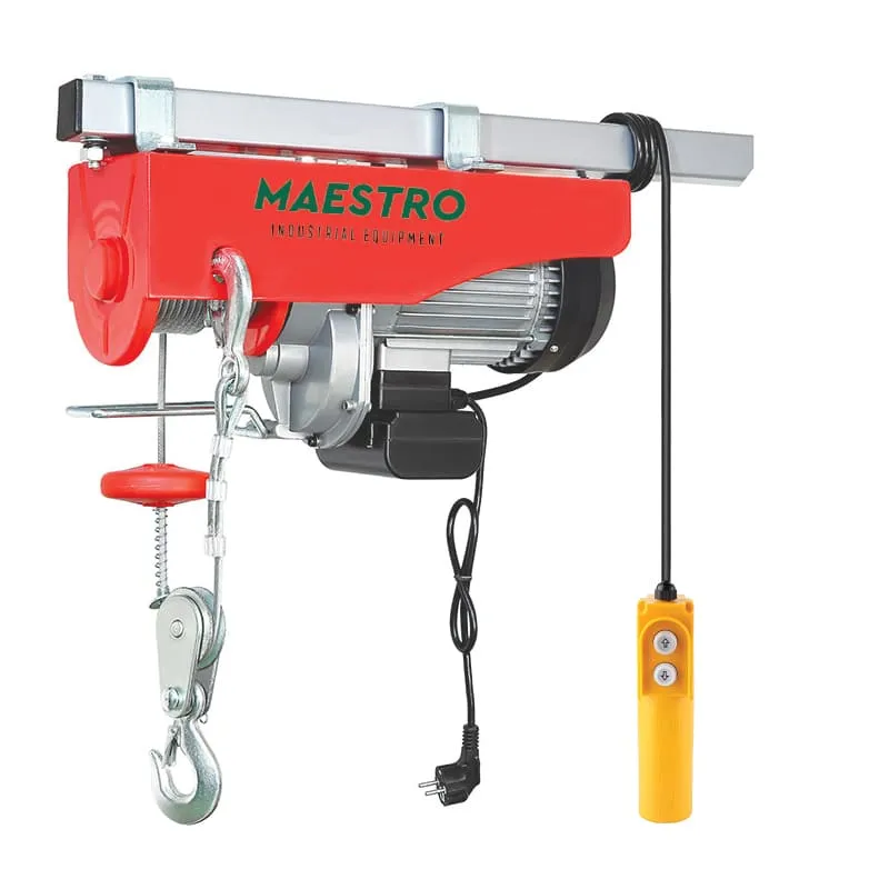 Maestro ΗΛΕΚΤΡΙΚΟ ΓΕΡΑΝΑΚΙ ΑΝΥΨΩΣΗΣ 200KG / 400KG (ΜΟΝΟ / ΔΙΠΛΟ ΣΥΡΜΑ), 950W DHS-200_400M