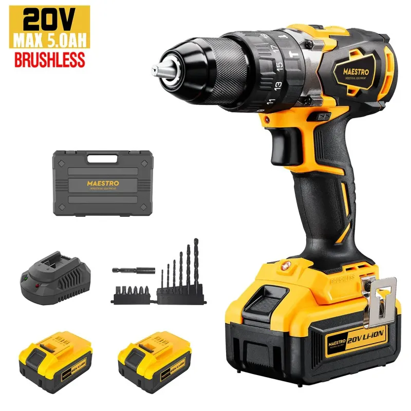 Maestro BRUSHLESS ΚΡΟΥΣΤΙΚΟ ΔΡΑΠΑΝΟΚΑΤΣΑΒΙΔΟ (ΛΙΘΙΟΥ 20V - 2X5 Ah) MCD-20BL