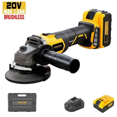Maestro BRUSHLESS ΓΩΝΙΑΚΟΣ ΤΡΟΧΟΣ (ΛΙΘΙΟΥ 20V - 1X5 Ah) MCG-20BL