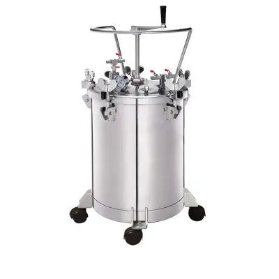 Maestro ΔΟΧΕΙΟ ΠΙΕΣΗΣ ΧΡΩΜΑΤΟΣ ΜΕ ΡΥΘΜΙΣΤΗ, 10LT - 12.3KG (SSTEEL-POLISHED) STB-10SS