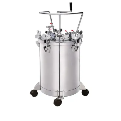 Maestro ΔΟΧΕΙΟ ΠΙΕΣΗΣ ΧΡΩΜΑΤΟΣ ΜΕ ΡΥΘΜΙΣΤΗ, 20LT - 16.4KG (SSTEEL-POLISHED) STB-20SS