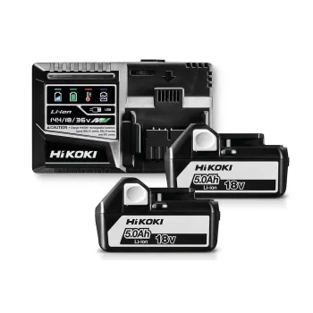 HIKOKI Σετ 2 μπαταριών BSL1850, 1 φορτιστής UC18YSL3WGZ