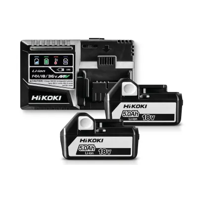 HIKOKI Σετ 2 μπαταριών BSL1850, 1 φορτιστής UC18YSL3WGZ
