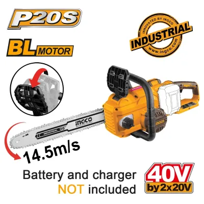 Ingco Αλυσοπρίονο Μπαταρίας 2x20V Li-Ion με 16