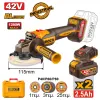 Ingco Γωνιακός Τροχός Μπαταρίας 115mm 42V Li-Ion CAGLI4128112E