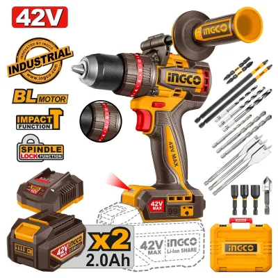 Ingco Κρουστικό Δραπανοκατσάβιδο Compact Μπαταρίας 42V Li-Ion 99Nm CIDLI429982E