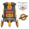 Ingco Αυτοαλφαδιαζόμενο Laser Σταυρού με 5 Κόκκινες Δέσμες HLL306505