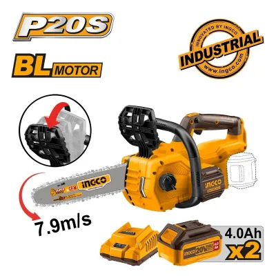 INGCO Αλυσοπρίονο Μπαταρίας 20V Li-Ion 2x4.0Ah CGSLI201286