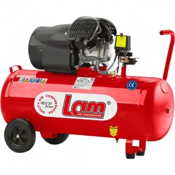 LAM  LR 100 3V Αεροσυμπιεστής Μονομπλόκ για Ψύξη με Λάδι 100Lt 3.0HP