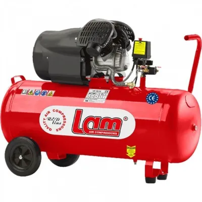 LAM  LR 100 3V Αεροσυμπιεστής Μονομπλόκ για Ψύξη με Λάδι 100Lt 3.0HP