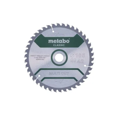 Metabo Πριονόδισκος “multi cut – classic”, 165×20 Z42 FZ/TZ 5° /B 628661000