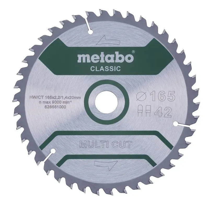 Metabo Πριονόδισκος “multi cut – classic”, 165×20 Z42 FZ/TZ 5° /B 628661000