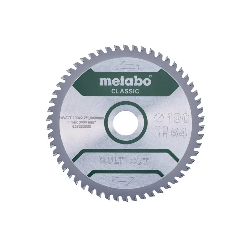 Metabo Πριονόδισκος “multi cut – classic”, 190×30 Z54 FZ/TZ 5° /B 628663000