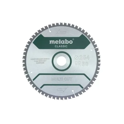 Metabo Πριονόδισκος “multi cut – classic”, 254×30 Z60 FZ/TZ 5°αρν /B 628666000