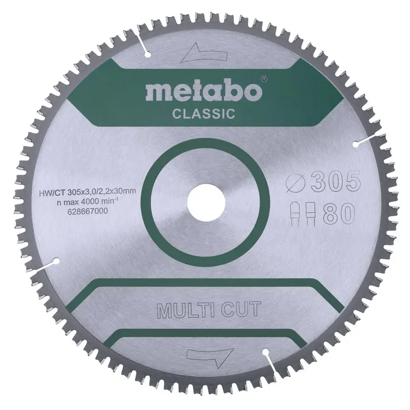 Metabo Πριονόδισκος “multi cut – classic”, 305×30 Z80 FZ/TZ 5°αρν /B 628667000