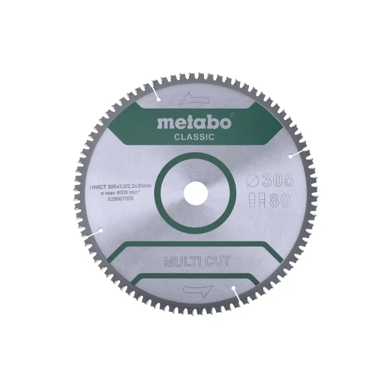 Metabo Πριονόδισκος “multi cut – classic”, 305×30 Z80 FZ/TZ 5°αρν /B 628667000