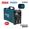 BORMANN Pro BIW2220 Ηλεκτροκόλληση Inverter, Synergic,Απόδοση 200Α/60%,Μεγ.Ηλεκτρόδιο 4mm 061977