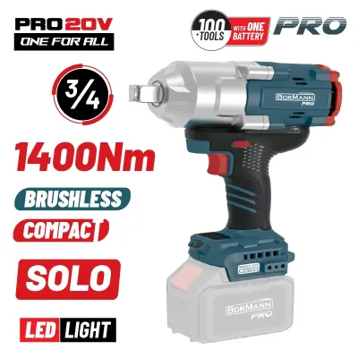 BORMANN Pro BBP5390 Μπουλονόκλειδο Brushless Mπαταρίας 20V,Li-Ion,1400Nm,0-900/1200/1500rpm,SOLO 083481