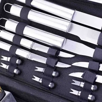 BORMANN Elite BBQ1015 Εργαλεία BBQ Σετ 16τμχ Inox Βαλίτσα 033349