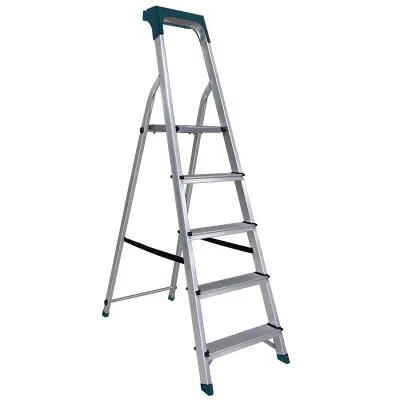 BORMANN Pro BHL9005 Σκάλα Αλουμινίου 4+1 Σκαλιά, Με Θήκη Εργαλείων 044765