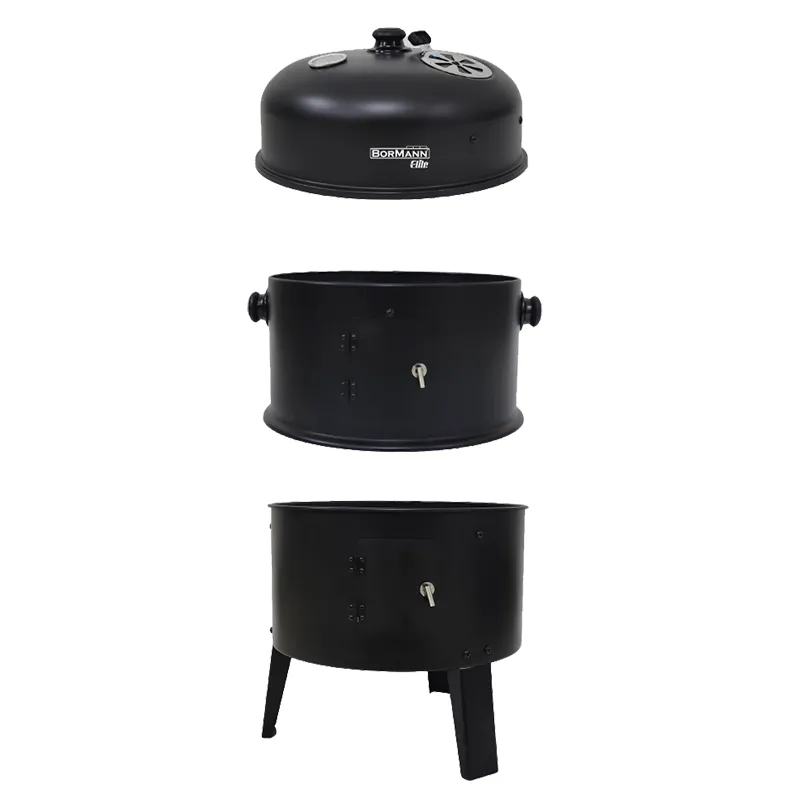 BORMANN Elite BBQ1970 Ψησταριά Κάρβουνου/Καπνιστήριο 2 σε 1 με Ρόδες 079996