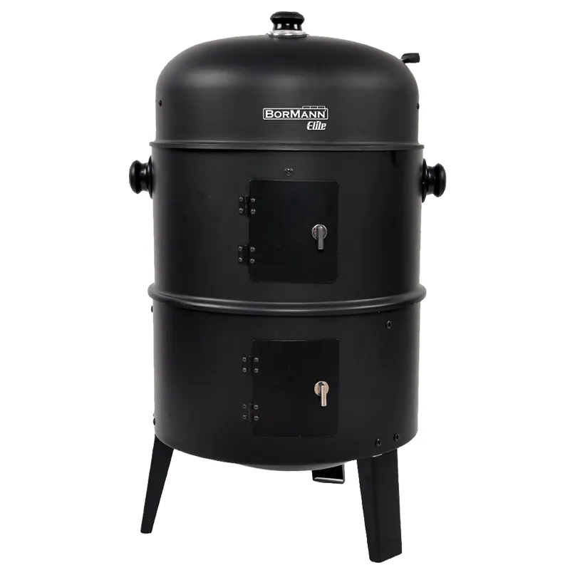 BORMANN Elite BBQ1970 Ψησταριά Κάρβουνου/Καπνιστήριο 2 σε 1 με Ρόδες 079996