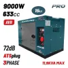 ΒORMANN Pro BGB9800 Γεννήτρια Πετρελαίου Τριφασική,9000W,12kVA,633cc, Κλειστού Τύπου 080756