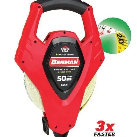 BENMAN ΜΕΤΡΟΤΑΙΝΙΑ ΜΗΧΑΝΙΚΩΝ FIBERGLASS 50m 70794