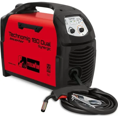 TELWIN Ηλεκτροκόλληση inverter Σύρματος TECHNOMIG 180 Synergic Euro 170A - 816054