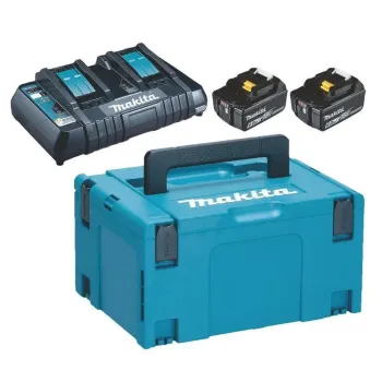 MAKITA Σετ Μπαταρίες 18V/6.0Ah με Διπλό Ταχυφορτιστη 198077-8