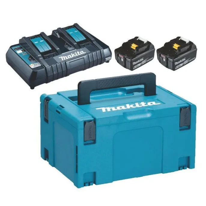 MAKITA Σετ Μπαταρίες 18V/6.0Ah με Διπλό Ταχυφορτιστη 198077-8