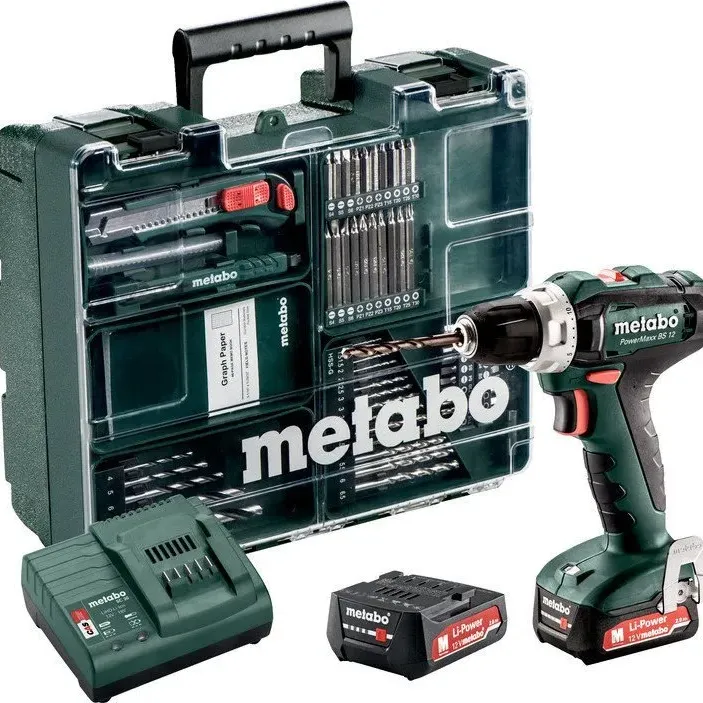 METABO PowerMaxx BS 12 Set Δραπανοκατσάβιδο Μπαταρίας 12V 6.01036.87