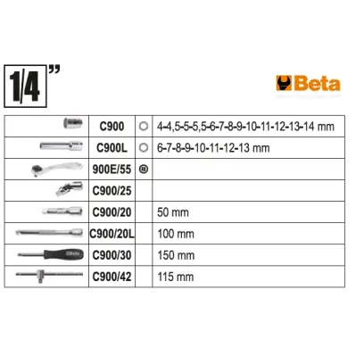 BETA Συλλογή 1/4 - 1/2 Εξαρτημάτων  903E/C98 B009031098