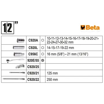 BETA Συλλογή 1/4 - 1/2 Εξαρτημάτων  903E/C98 B009031098