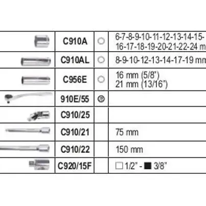 BETA Συλλογή Καρυδάκια 3/8 913E/C33 B009131033