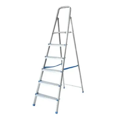 Pankoskal Σκάλα μεταλλική με σκαλοπάτια αλουμινίου 7+1