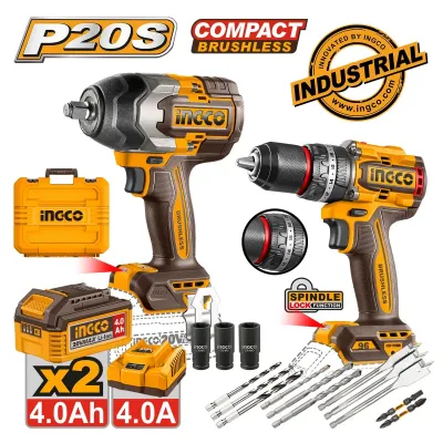Ingco Εργαλεία Μπαταρίας 20V Li-Ion Σετ 2 τεμ. COSLI250586E