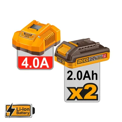 Ingco Κρουστικό Δραπανοκατσάβιδο Compact Μπαταρίας 20V Li-Ion 76Nm CIDLI207686E