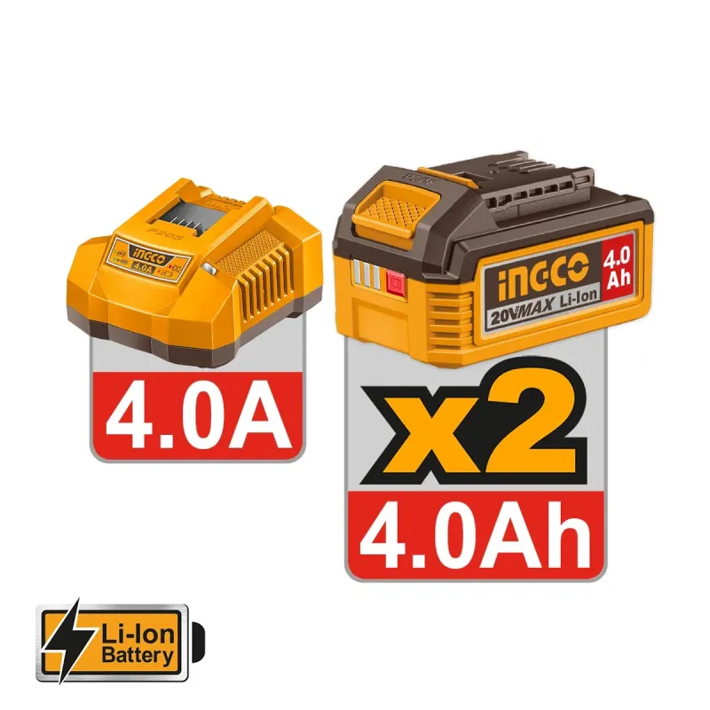 INGCO Μπουλονόκλειδο Κρουστικό Μπαταρίας 20V Li-Ion 550-700Nm CIWLI2055E