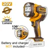 Ingco Προβολέας Εργασίας 20V Li-Ion SOLO 800-1400-2500 lumens CWLI20885