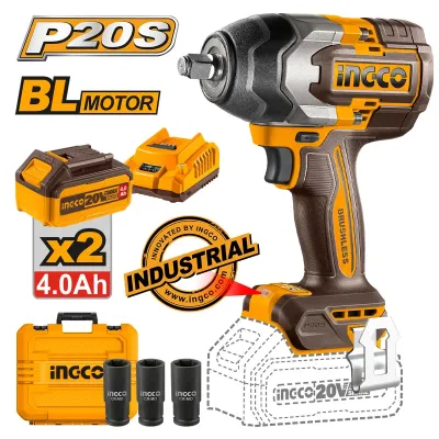 Ingco Μπουλονόκλειδο Κρουστικό Μπαταρίας 20V Li-Ion 850-1000Nm CIWLI2085E