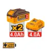 Ingco Εργαλεία Μπαταρίας 20V Li-Ion Σετ 5 τεμ. + Δώρo Εργαλειοθήκη Τσάντα CKLI20595E