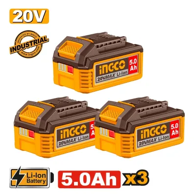 Ingco Μπαταρίες 20V 5.0Ah Li-Ion 3 τεμ. COSLI251198E