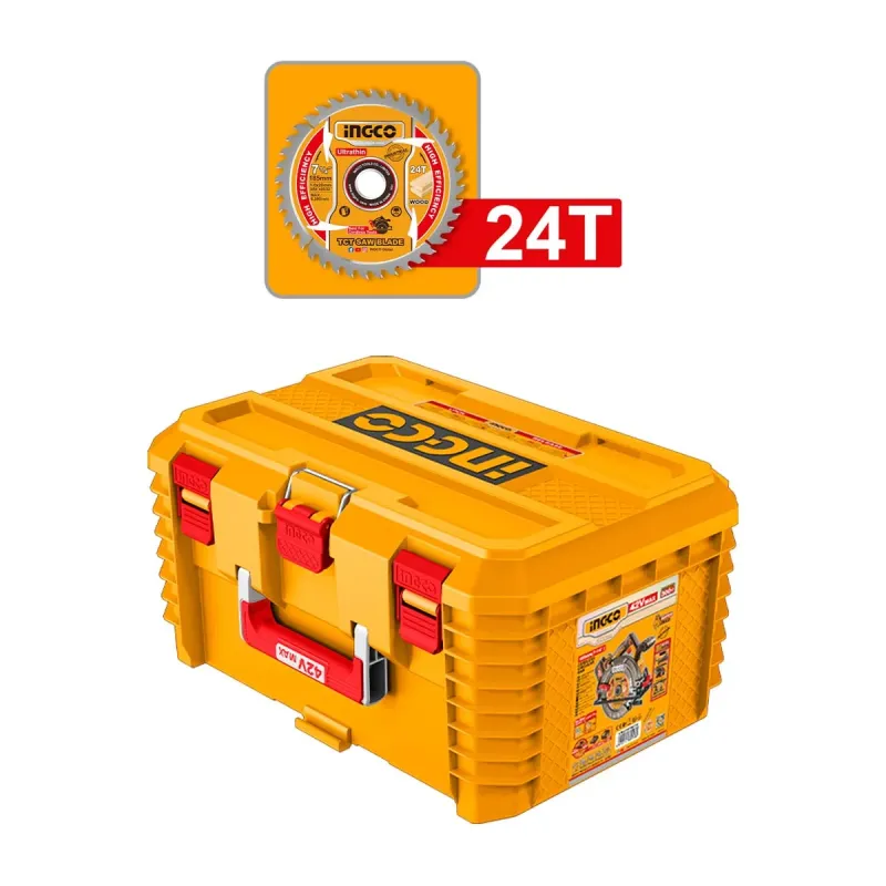 Ingco Δισκοπρίονο Μπαταρίας 42V Li-Ion Φ 185mm +Εργαλειοθήκη Βαθιά 19" CSLI4218512E