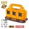 Ingco Ταχυφορτιστής 6 Θέσεων 6x20V 4A FCLI2064